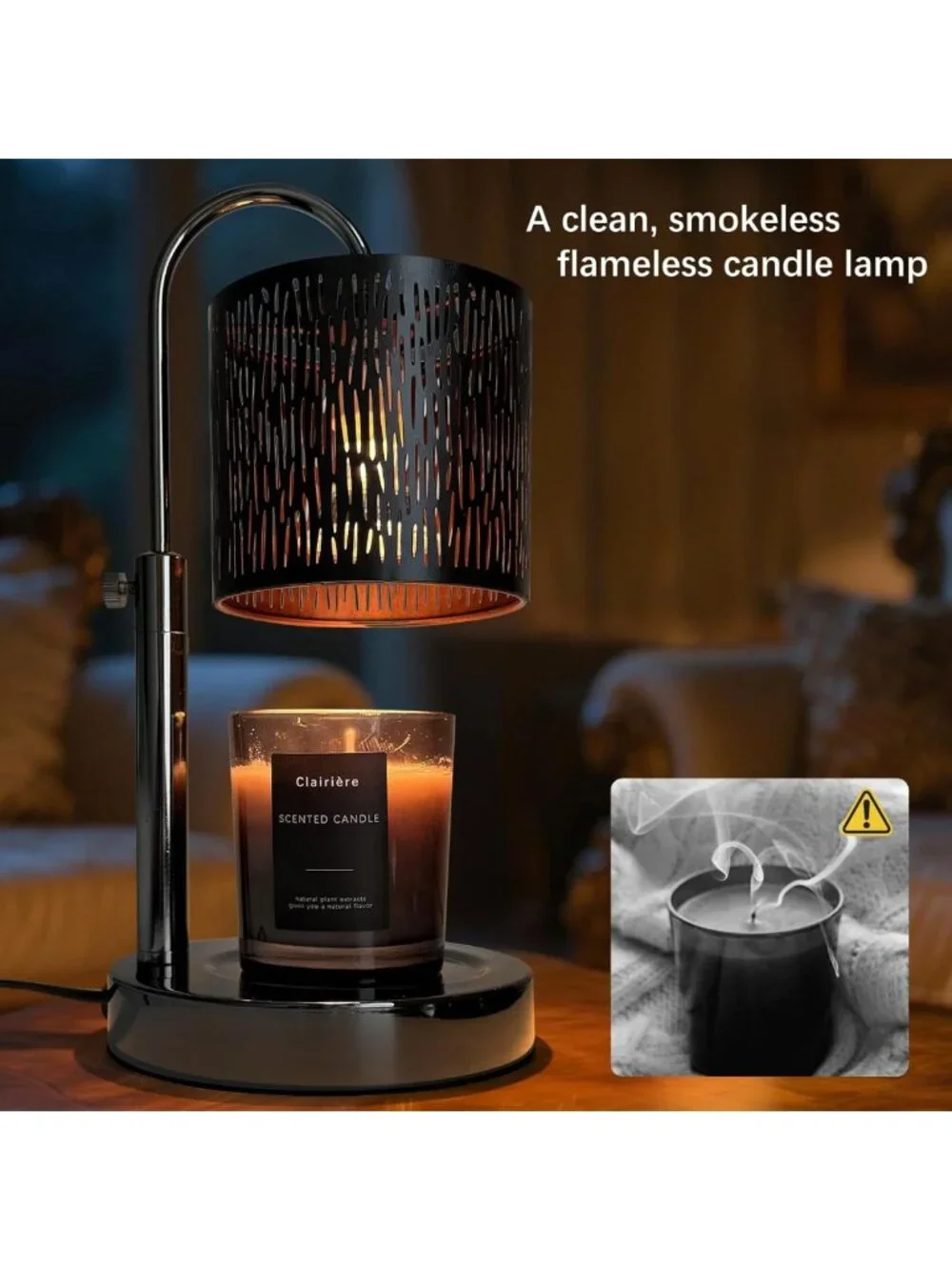 Electric Candle Warmer Lamp with Timer & Dimmer - Vintage Home Decor Gift